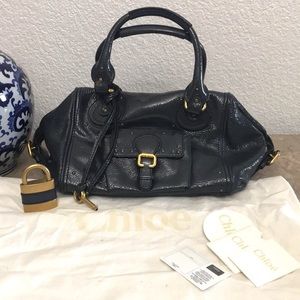 Authentic Chloe Paddington Satchel Grey-Blue